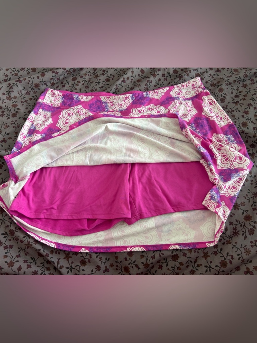 Pink, blue, white women’s skort - Picture 3 of 4